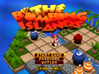 Bombing Islands title screen for Playstation